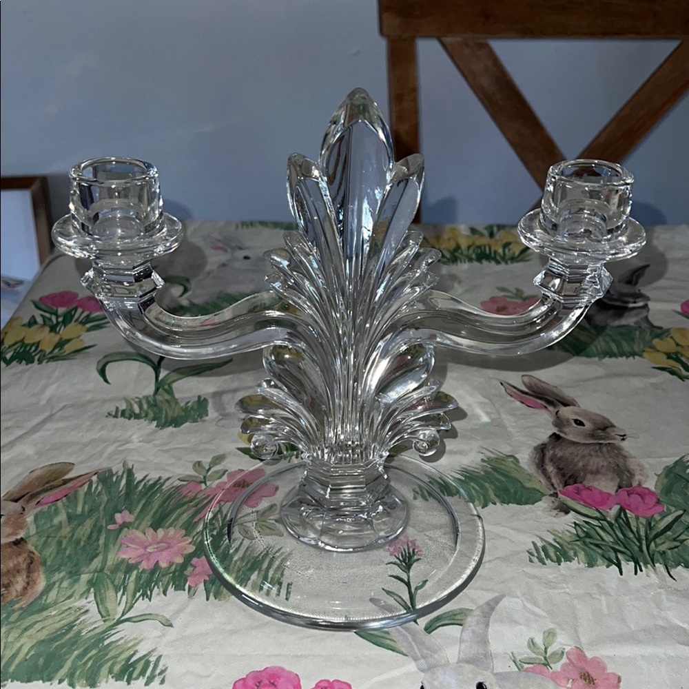 Elegant, Vintage Crystal Candle Holder
